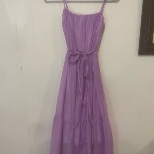 Ngado Lavender Maxi Sundress with Tie Waist